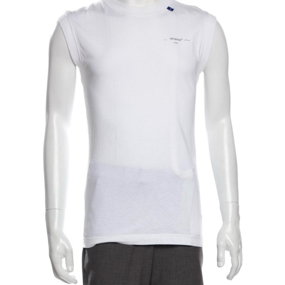 Off white Sleeveless T-Shirt